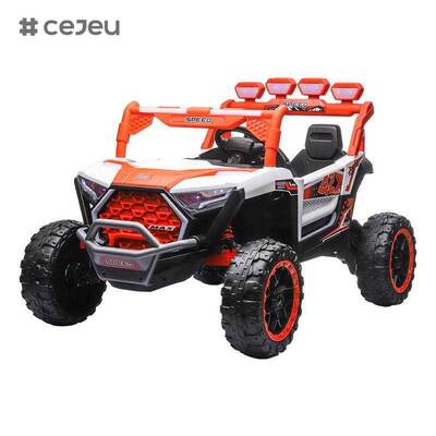 CJ-YT-178 2026 New Model Children's Electric Four-Wheel Off-Road Car Dual Seat Remote Control Rechargeable Plastic Toy for Boys Girls