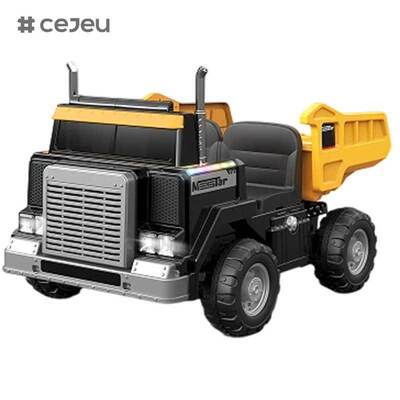 CJ-JJ-8500B 12V 어린이용 전기 자동차 장난감 발굴기 대형 좌석 배터리 전원 드라이브로 플라스틱 덤프 트럭