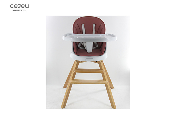 EN14988 360도 회전 가능한 접이식 나무 높은 의자 2 위치 2 높이 조정