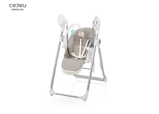 회색 아기 먹이기 높은 의자 인체 공학적 기대어 접을 수있는