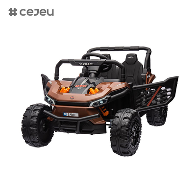 CJ-015 12V 2 좌석 어린이 UTV 자동차, 4.5AH 전기 차량 트럭 자동차 2x550W 모터,검은 / 어두운 녹색 / 오렌지