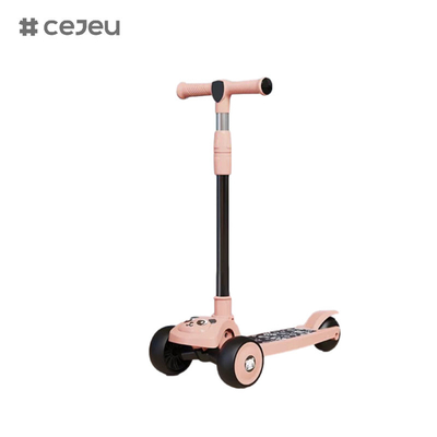 CJ-E300-2, 판다 패턴, 빛, 음악, 손잡이 조정할 수 있습니다 68-85cm, 다양한 키의 어린이들이 재생할 수 있습니다