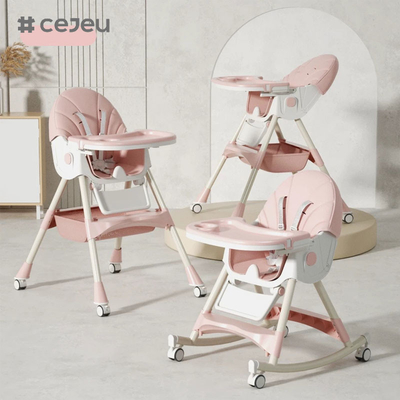 CJ-27,3 1+PP+저장구,핑크/그레이/블루/골든,4가지 색상,60*75*97cm,신실하고 안전한 아기 높은 의자