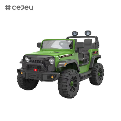 CJ-JC308, 2.4G RC와 함께 두 좌석 / USB / 라이트 네 바퀴 서스펜션 MP3 소켓 / 음악 12V7AH * 1/ 40W * 2 백색 / 분홍색 / 빨간색 / 녹색 / 검은색