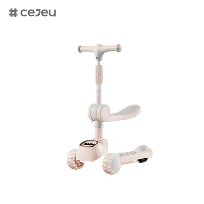 CJ-903, 앞 바퀴가 깜박이는 PU 일반 PVC 후바퀴 음악등,핑크 하얀 회색, 3가지 색상
