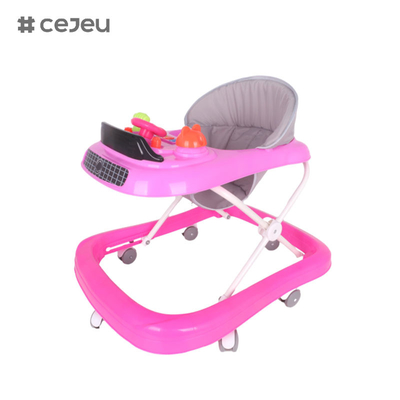 CJ-1166, 베이비 워커, 음악 3 높이 조절기 조용한 바퀴 * 6 쿠션: 린 한 클릭 접기