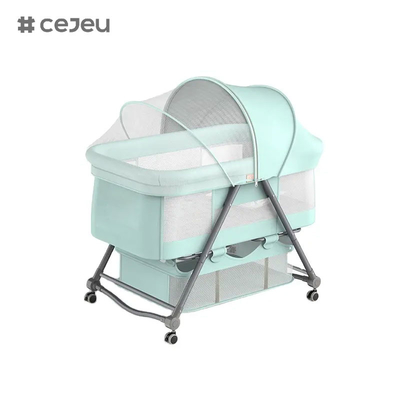 CJ-BJJ-001 높이 조절할 수 있는 아기 요람 높이 조절할 수 있는 아기 요람 침대 요람이 있는 요람 300D 린 캔더 네 가지 색상