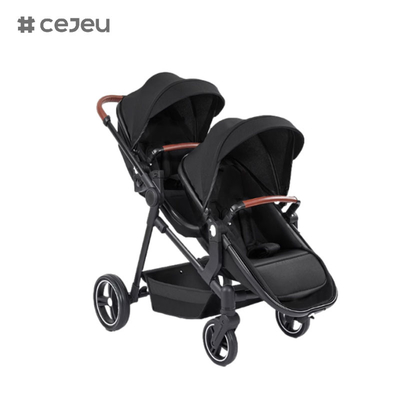 CJ-PSD-S600T 새 디자인 접이식 분리 가능한 듀얼 베이비 프램 트윈 스롤러 0-3 살 아기
