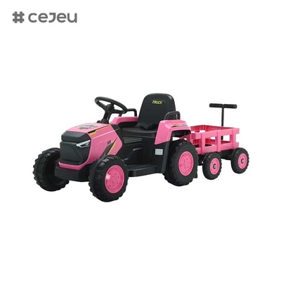 CJ-DLS-X18 어린이 전기 트랙터 장난감 자동차 듀얼 모터 12v 배터리 가동 플라스틱 음악 LED 조명과 장난감 차에 탈