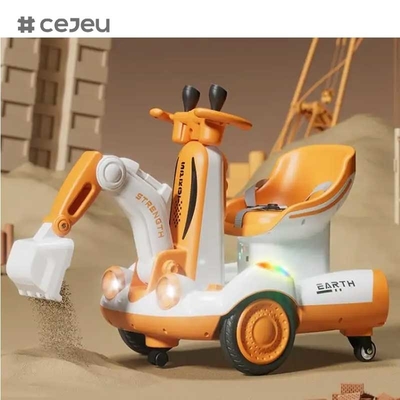 CJ-HB-919 신작 2 in 1 어린이 전기 균형 차 /360도 회전 어린이 발굴기 자동차 발굴기에 타기