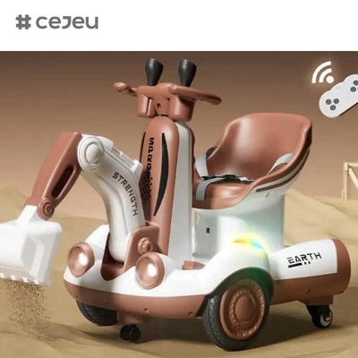 CJ-HB-919 신작 2 in 1 어린이 전기 균형 차 /360도 회전 어린이 발굴기 자동차 발굴기에 타기