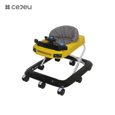 CJ-XTD-401,2025 새로운 모델 베이비 워커 3인1 플라스틱 푸시 워커 조절 가능한 레벨로 어린이 학습 및 걷기 유럽 표준