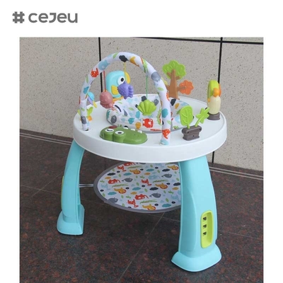 CJ-XTD-901 3in1 다기능 어린이 활동 테이블 베이비 워커 및 흥미로운 빌딩 블록 세트 플라스틱 프레임