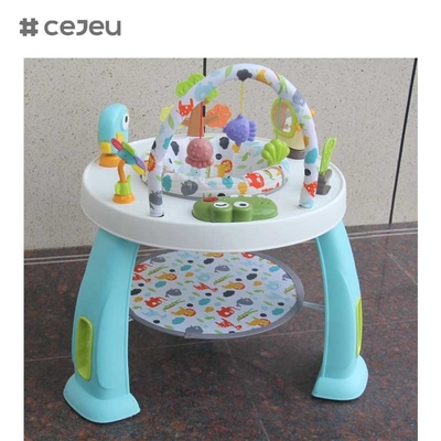CJ-XTD-901 3in1 다기능 어린이 활동 테이블 베이비 워커 및 흥미로운 빌딩 블록 세트 플라스틱 프레임