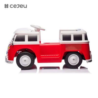 CJ-XB-1128 2025 신형 라이선스 ID.Buzz 미니 버스 전기차 아기 탑승용 자동차 라이선스 폭스바겐 VW 버스 전기 탑승 버스 장난감 자동차 (2-4세용)