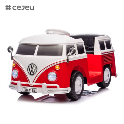 CJ-XB-1128 2025 신형 라이선스 ID.Buzz 미니 버스 전기차 아기 탑승용 자동차 라이선스 폭스바겐 VW 버스 전기 탑승 버스 장난감 자동차 (2-4세용)