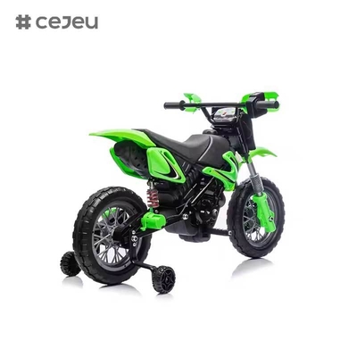 CJ-XB-8015 12V 배터리 전동 오토바이 어린이용 3-8세 훈련용 바퀴, 경적 및 시동 소리 포함, En71 인증
