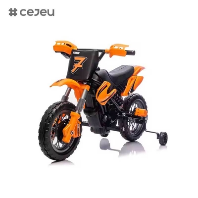 CJ-XB-8015 12V 배터리 전동 오토바이 어린이용 3-8세 훈련용 바퀴, 경적 및 시동 소리 포함, En71 인증