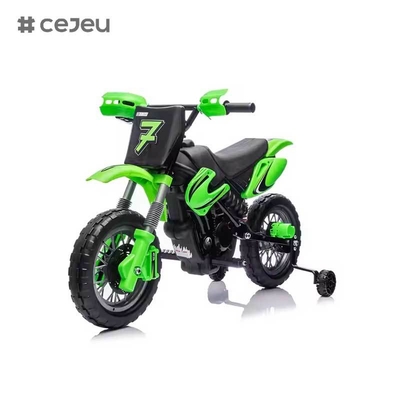CJ-XB-8015 12V 배터리 전동 오토바이 어린이용 3-8세 훈련용 바퀴, 경적 및 시동 소리 포함, En71 인증