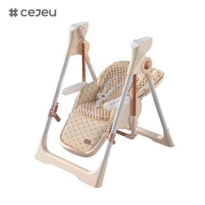 CJ-YY-018 전문 공급업체의 전기 2인 1 하이 스윙 의자 다기능 부스터 로킹 다이닝 의자 아기 어린이 식사