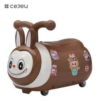 CJ-SL-616 귀여운 실내 어린이 전동차 장난감, 플라스틱 스티어링 휠 스윙 카, 슬라이딩 기능 포함