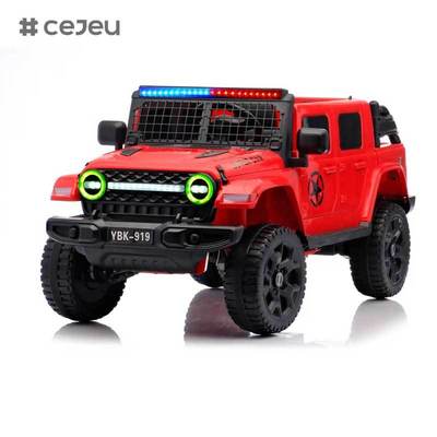 CJ-YBK-919 유니섹스 12V 원격 제어 전기 아기 자동차 5-7 세 어린이용 장난감 4 바퀴 MP3 기능이있는 플라스틱 재료