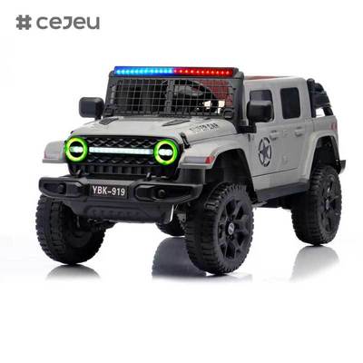 CJ-YBK-919 유니섹스 12V 원격 제어 전기 아기 자동차 5-7 세 어린이용 장난감 4 바퀴 MP3 기능이있는 플라스틱 재료