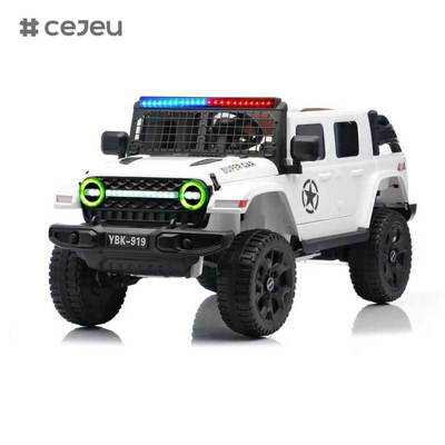 CJ-YBK-919 유니섹스 12V 원격 제어 전기 아기 자동차 5-7 세 어린이용 장난감 4 바퀴 MP3 기능이있는 플라스틱 재료