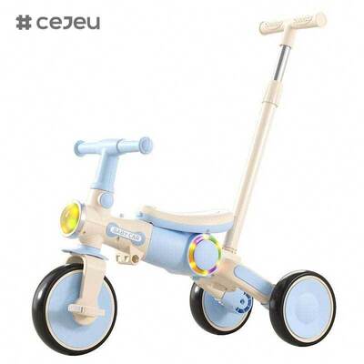 CJ-YB-666 Children's Plastic Baby Tricycle Stroller Ages 1-6 Sitting Sliding Multifunctional Lightweight Sunshade Three-Wheeled