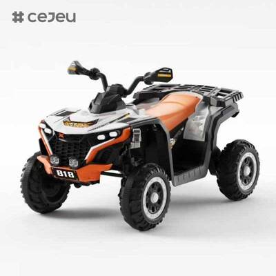 CJ-YME-818 New Battery Operated Electric Ride-On Stroller for Kids 2-4 Years Boys Plastic Push Handle with 4 Wheels for Kids