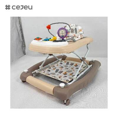 CJ-BST-9308 (WALKER + ROCKER + PUSH),Walker & Rocker 2-in-1: 3 레벨 리프트와 안전 잡기 기반과 함께 뮤지컬 광기 승차