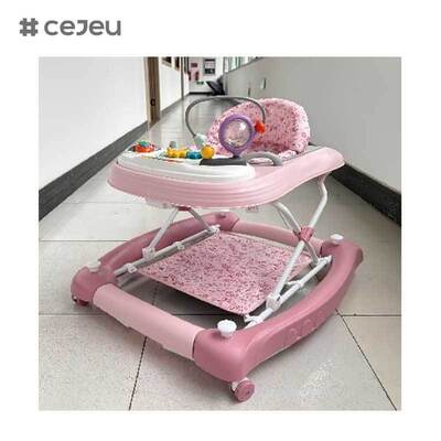 CJ-BST-9308 (WALKER + ROCKER + PUSH),Walker & Rocker 2-in-1: 3 레벨 리프트와 안전 잡기 기반과 함께 뮤지컬 광기 승차