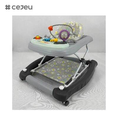 CJ-BST-9308 (WALKER + ROCKER + PUSH),Walker & Rocker 2-in-1: 3 레벨 리프트와 안전 잡기 기반과 함께 뮤지컬 광기 승차